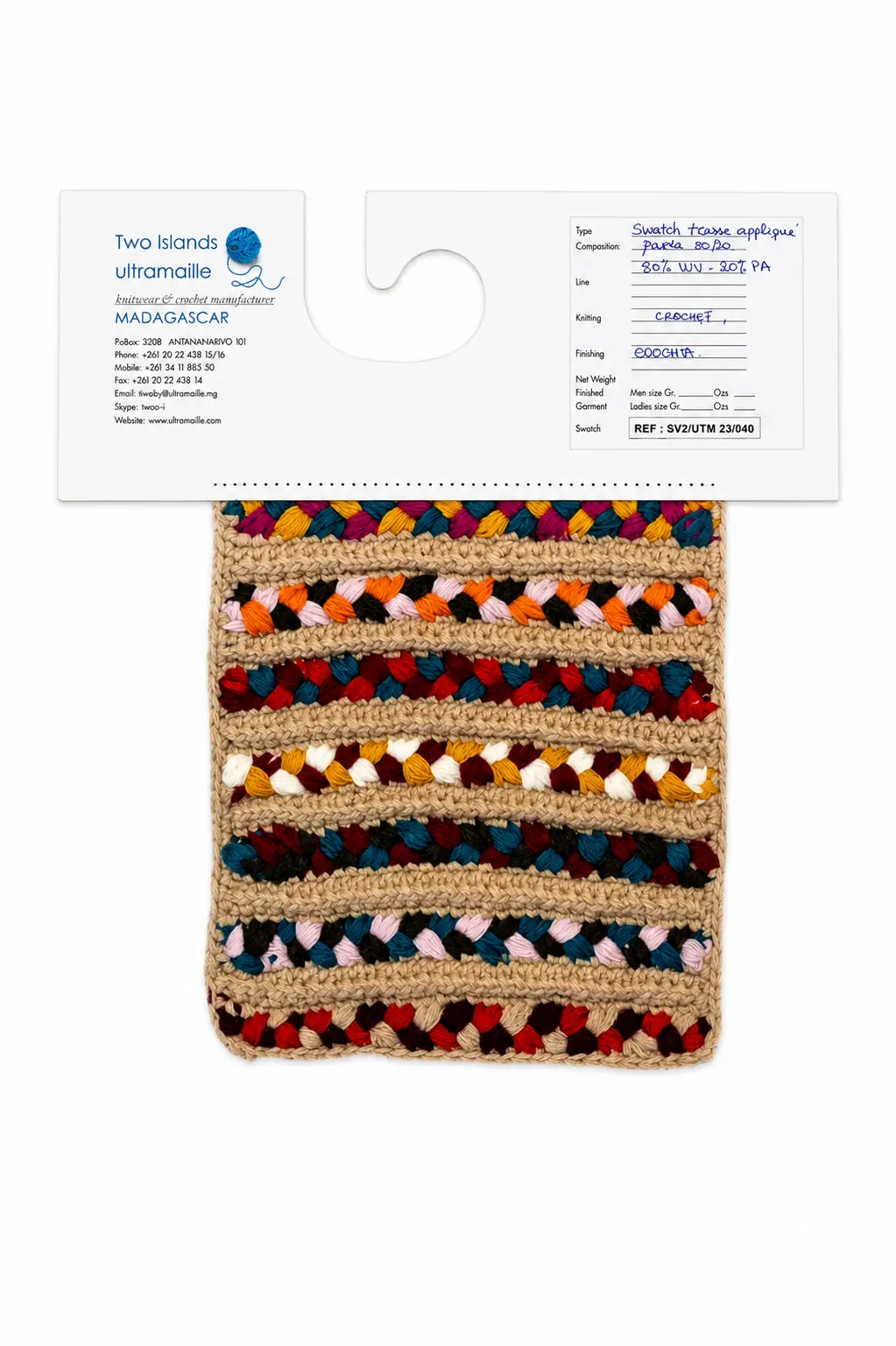 Swatch tressé crochet